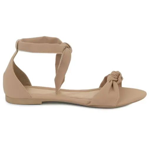 ?Sandália Rasteira Nó de Amarrar - Tamanho 39<br>R$49,70
