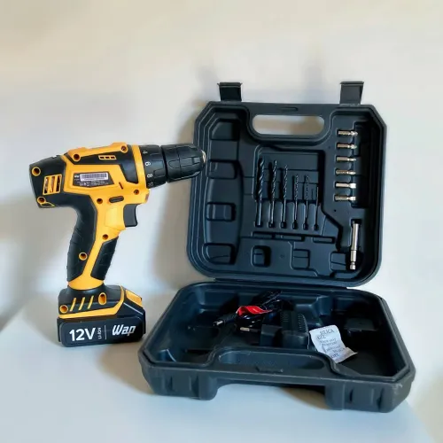 Parafusadeira e furadeira WAP 12V maleta brocas e bits NOVA COM GARANTIA