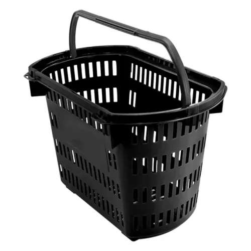 7710 - CESTA PLASTICA D-200 PRETA DE 30L / MARCA: DELLAPLAST