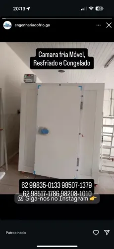 Camara Fria Móvel Resfriado e Congelado