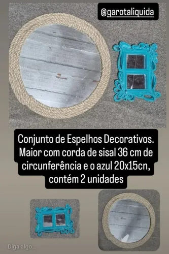 Kit 2 Espelhos Decorativos