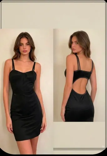 Vestido Custo Veludo Preto