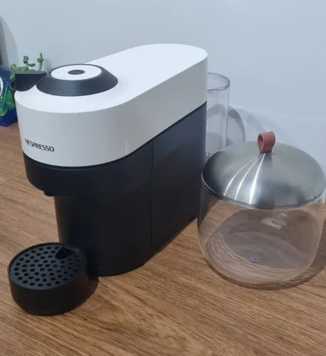 Cafeteira Vertuo Pop Branco Coco + Porta Cápsulas Original