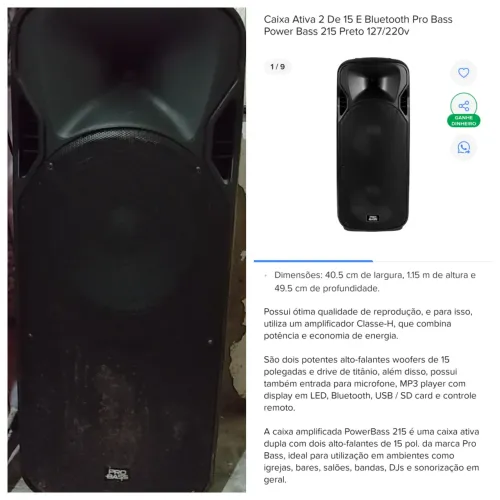 Oportunidade !! Caixa Top Pro Bass 215 (1.300 watts!!)