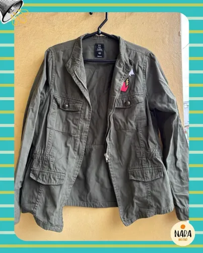Jaqueta jeans verde musgo