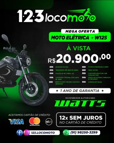 Moto eletrica Watts - W125