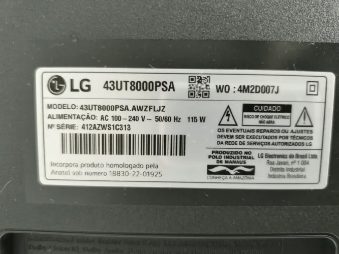 Tv lg 43 tela quebrada (aproveitamento de peças)