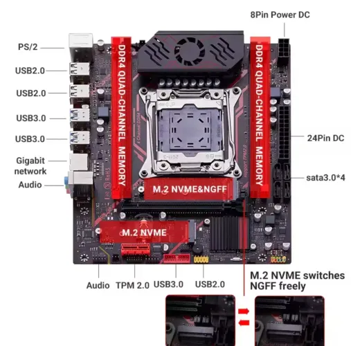 Kit Xeon x99 intel e5 2680-v4