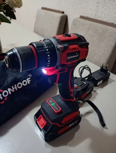 Parafusadeira e furadeira de impacto sem fio Ironhoof com motor brushless de 21V