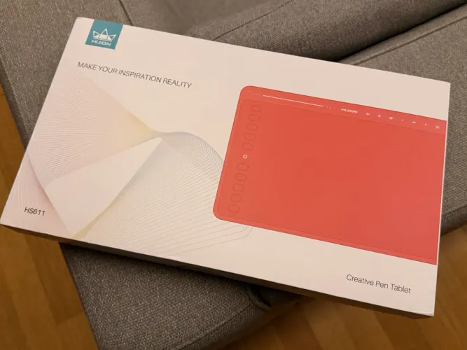 Mesa digitalizadora Huion HS661 com caneta e acessórios