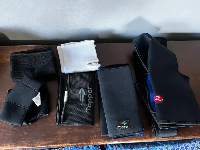 6 pares de joelheiras