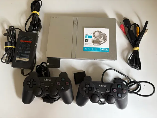 PlayStation 2 Prata Completo com 42 jogos 