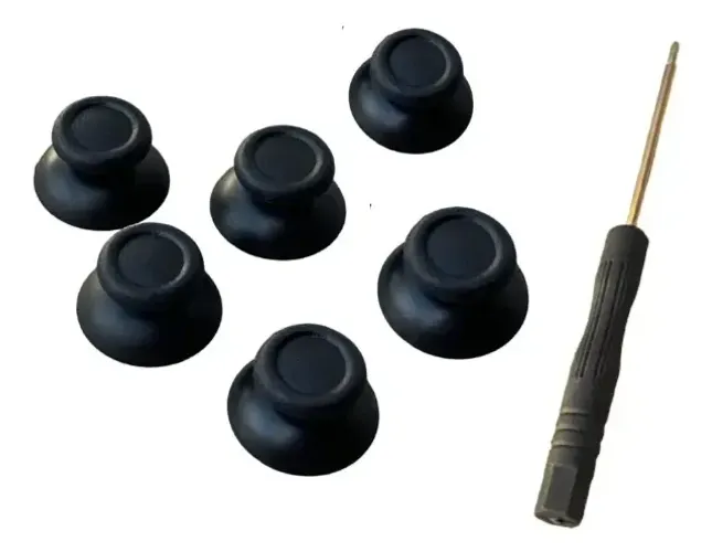 Kit com 6 Botões Analógicos Emborrachados para Controle PS4