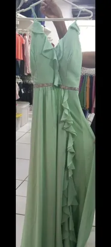 Vestido de festas com bolsa e sandália tamanho 35/36