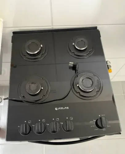 FOGAO ATLAS 4 BOCA MESA DE VIDRO