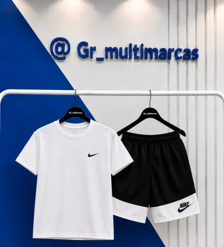 Kit Nike White & Black<br>? Simples, estiloso e confortável