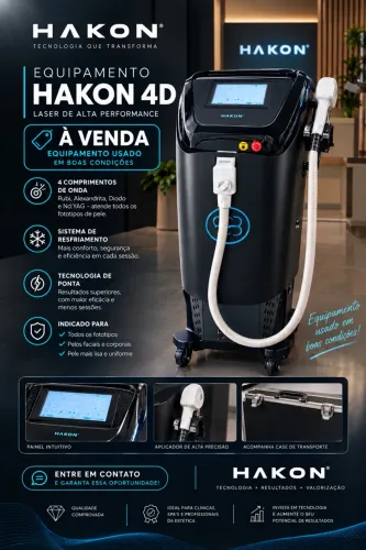 Vende-se equipamento de depilação a laser Hakon 4D