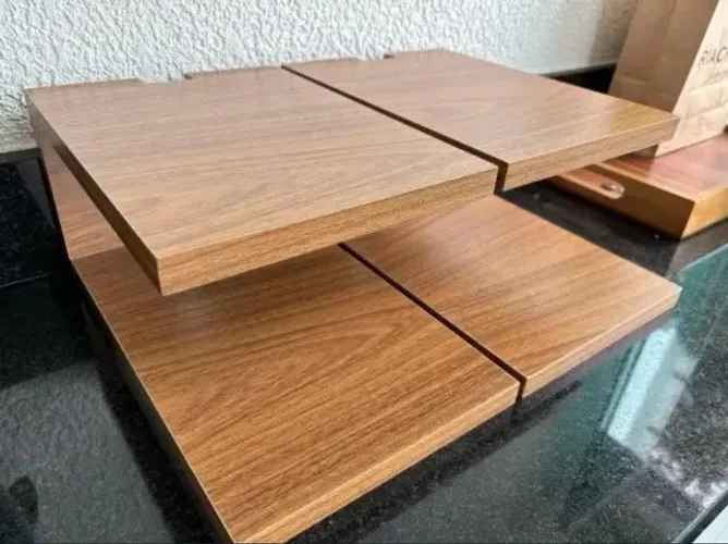 Kit com 2 Nichos Laterais para Quarto em MDF Louro Freijó - Novo