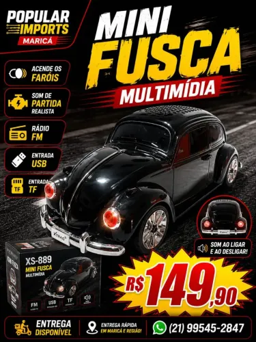 Fusca bluetooth caixa de som