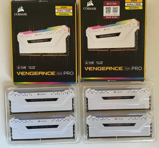Memória ram corsair vengeance 32gb ddr4 brancas