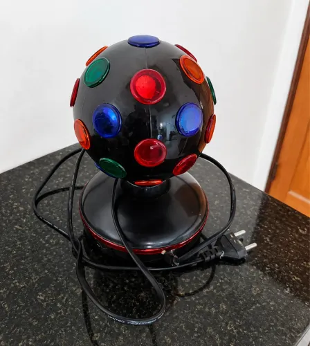 Luminária Globo Colorido Giratório Starlux 220V - Efeito Festa