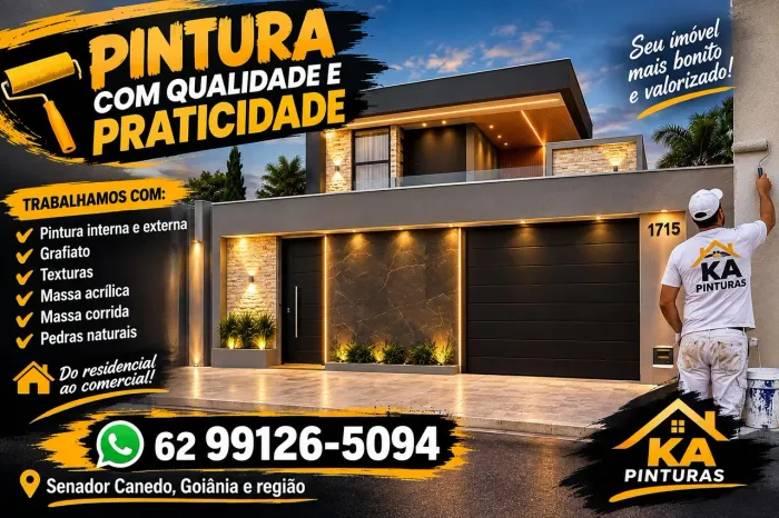 Venha fazer seu orçamento com a KA pinturas com qualidade e praticidade e bom preço