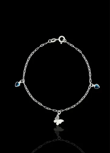 Pulseira borboleta prata 925