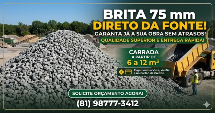 ? BRITA 75 MM (RACHÃO) - ENTREGA RÁPIDA!