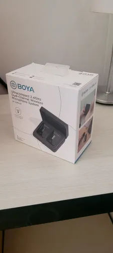 Sistema de microfone sem fio ultracompacto Boya BY-XM6-K1 2,4 GHz Preto