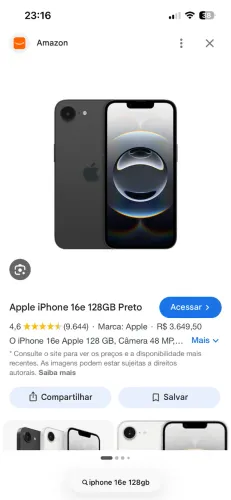 iPhone 16e * WhatsApp