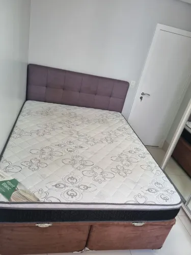 Cama baú queen e colchão