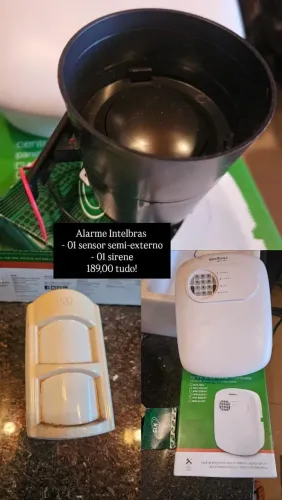 Central Intelbras com alarme e sensor