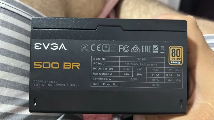 Fonte real evga 500w