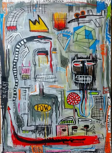 Tela de pintura decorativa 70x100cm.
