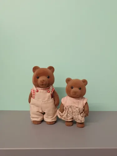 Ursos marrons vintages sylvanian families