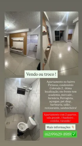 APARTAMENTO CONDOMÍNIO COLORADO NO PIRINEUS. TODO NO PORCELANATO, QUITADO MAIS INFORMAÇÕES
