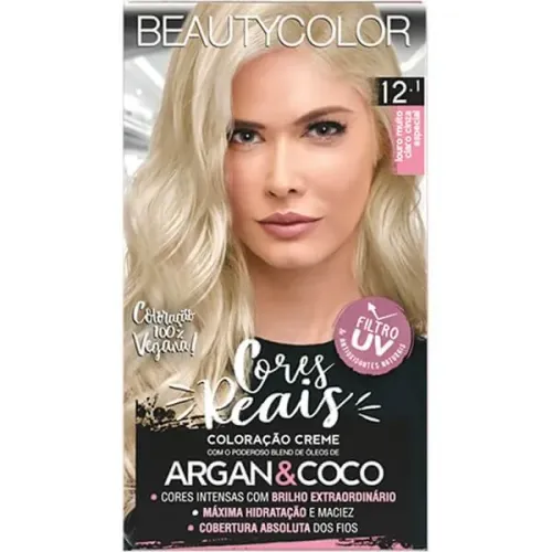 Tinta Beauty Color 12.1 Louro muito claro cinza especial (3 disponíveis)