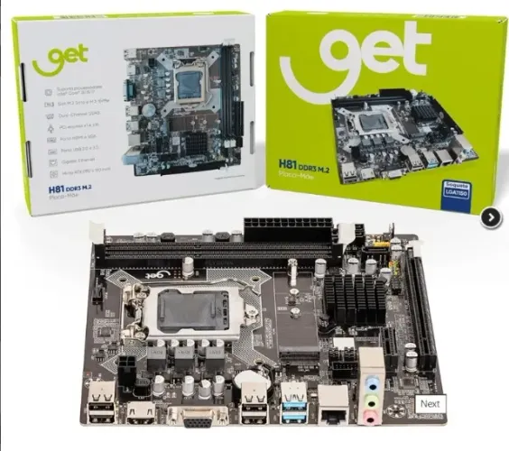 Placa mãe Pc computador desktop soquete 1150 H81 nova