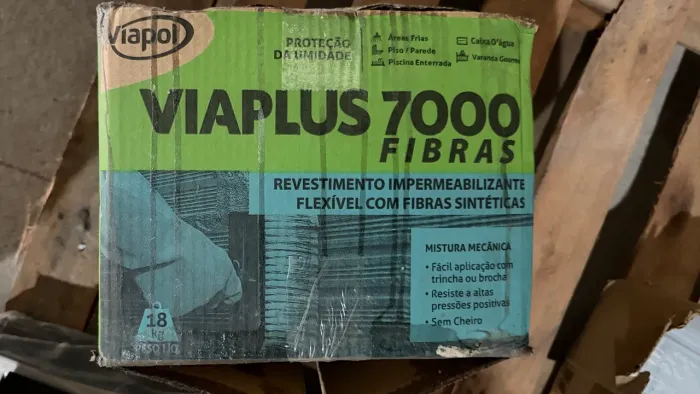 Argamassa Polimérica Impermeabilizante Viapol Viaplus 7000 Fibras 18kg Cinza
