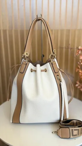 Bolsa Bucket GG Luz da Lua Couro Estampa Monograma Caramelo - Confecção Premium