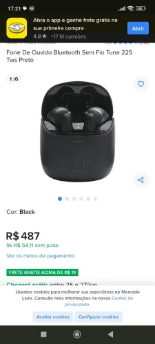 vendo fone original JBL TUNE flex 