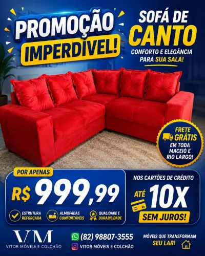 PROMOÇÃO DE SOFÁ DE CANTO
