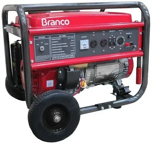 Gerador de Energia a gasolina 6,5 KVA 127/220V c/ AVR B4T 8000 Branco