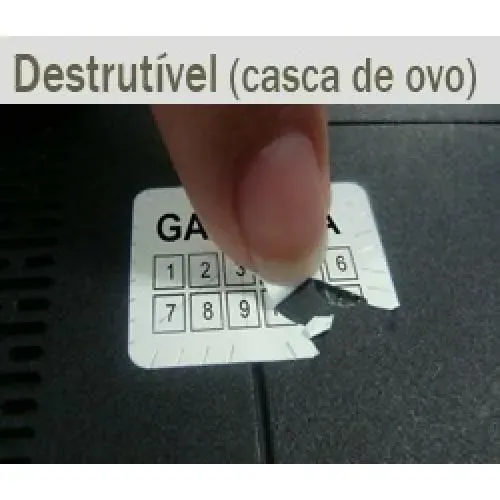 Selo de garantia casca de ovo ou void prata
