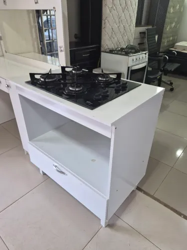 Balcão com fogão Fisher cooktop 4 bocas