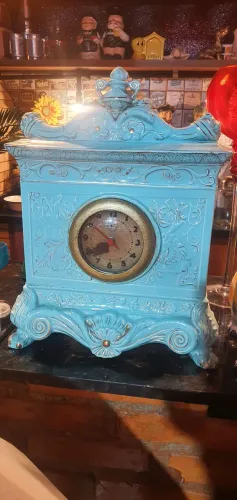 RELÓGIO VINTAGE WESTCLOX EM CERÂMICA - PEÇA DIFERENCIADA