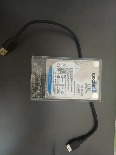 HD EXTERNO WESTERN DIGITAL 1000GB (1 Terabyte) + CASE + CABO DE DADOS