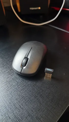 Mouse Dell sem fio com receptor semi novo
