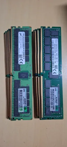 Lote 10x memórias DDR4 32gb 2400t 2rx4 ( micron/sk hynix)