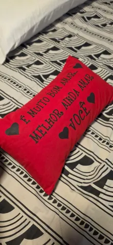Almofadinha AMOR muito bom amar você melhor almofada vermelha